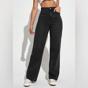 Straight leg black jeans
